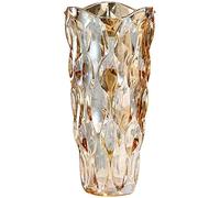 Glass Flower Vase, 24cm Hight Modern Minimalist FlowerVase, Nordic Crystal Decorative Handmade Vase Flower Arrangement Decoration for Home Office Decor, Gift for Wedding Housewarming Party Celebrate