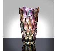 Glass Flower Vase, 24cm Hight Modern Minimalist FlowerVase, Nordic Crystal Decorative Handmade Vase Flower Arrangement Decoration for Home Office Decor, Gift for Wedding Housewarming Party Celebrate
