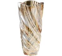 Glass Flower Vase, 24cm Hight Modern Minimalist FlowerVase, Nordic Crystal Decorative Handmade Vase Flower Arrangement Decoration for Home Office Decor, Gift for Wedding Housewarming Party Celebrate