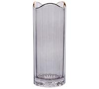 Glass Flower Vase 30 cm Grey PERDIKI