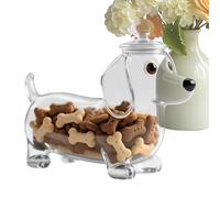 Glass Food Container - Dog Croquette Storage Box, Dispenser, Outdoor Home Storage, Portable Hermetic Container, Sustainable Animal Accessory