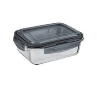 Glass Food Storage Container With Plastic Lid 620Ml Medium Clip Lock Oven Safe