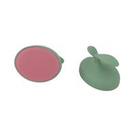 Glass Foot Callus Scrubber, Handheld Glass Foot File, Effective Dead Skin Remover for Pedicure, 2PCS Glass Foot Hard Skin Exfoliator with Ergonomic Design for Smooth and Soft Feet (Green)