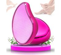 Glass Foot File Callus Remover- Heel Scraper & in Shower Foot Scrubber Dead Skin Remover - Pedicure Foot Buffer for Soft Feet, Nano Glass Foot File for Foot Spa, Home Salon (Pink)