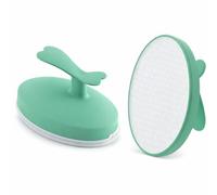 Glass Foot File Callus Remover, Portable Pedicure Tools with Dust Cover, Professional Foot Scrubber for Dead Skin, Hard Skin, Cracked Heels, Wet Dry Use for Home Foot Care(Green)