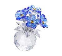 Glass Forget My Not Flower Artistic House Accent Blue Grape Glass Arrangement Statue for Elegant Interior Designs Gift Blossomy Decoration