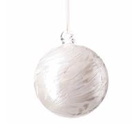 Glass Friendship Ball 10cm White