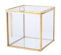 Glass Geometric Plant Terrarium, Succulent Air Planter for Home Garden Office Decoration, Mini Greenhouse Indoor, House Shape