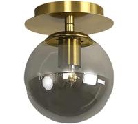 Glass Globe Ceiling Light, Semi-flush Illumination Fixture for Kitchen Island, Entryway, Corridor
