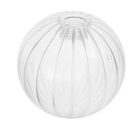 Glass Globe Lamp Shade 0.8 Inch Fitter for G9 Socket | Ribbed Glass, round Spherical Cover, Ceiling Fixtures and Living Rooms, Modern Elegant Style