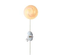 Glass Globe Wall Light Resin Astronaut Wall Mounted Lamp Children's Room Hardwired Sconce, Copper Wall Lighting Fixtures E14 Headboard Lamps for Kids Room Boy Girls Bedroom