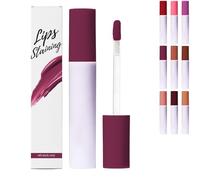 Glass Glow Nourishing Lip Tint, Hydrating Tinted Liquid Lipstick with Sheer Wash of Color, Non-Sticky & Long Wearing Lip Oil,for Nourishing Repairing Lightening Lip Lines (Dark-Purple)