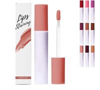 Glass Glow Nourishing Lip Tint, Hydrating Tinted Liquid Lipstick with Sheer Wash of Color, Non-Sticky & Long Wearing Lip Oil,for Nourishing Repairing Lightening Lip Lines (Skin)