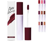 Glass Glow Nourishing Lip Tint, Hydrating Tinted Liquid Lipstick with Sheer Wash of Color, Non-Sticky & Long Wearing Lip Oil,for Nourishing Repairing Lightening Lip Lines (Dark-Red)