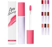 Glass Glow Nourishing Lip Tint, Hydrating Tinted Liquid Lipstick with Sheer Wash of Color, Non-Sticky & Long Wearing Lip Oil,for Nourishing Repairing Lightening Lip Lines (Pink)