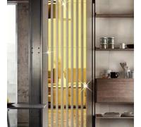 Glass Gold Metalized Tape Mirror Strip 8 Feet Long 1 Inch Width Single Piece Wall Sticker Bathroom, Strips Tape Bling Stickers for DIY Crafts, Mirror, Kitchen, Living Room, Hall, Bedroom, Home Decor