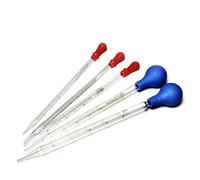 Glass Graduated Pipette Dropper with Rubber head, Vol. 0.5ml/1ml/2ml/3ml/5ml/10mlTransfer Pipette(2ml 4pcs)