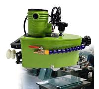 Glass Grinder Grinding Edging Machine, Electric Small Glass Grinding Edging Machine with 8 Diamond Wheels, Straight Round Bevel Edge Trimmer Grinder Glass Edger Tool 8000rpm Blue
