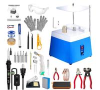 Glass Grinder Kit, Stained Glass Kit, Adult Stained Glass Kit, Electric Glass Grinder with 5/8-inch and 1-inch Grinders for Stained Glass DIY, Mosaics, Ceramics and Crafts.