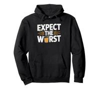 Glass Half Empty Expect Worst Pleasantly Surprised Pessimist Pullover Hoodie