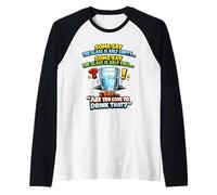Glass Half Empty Half Full Funny Drinking Joke Raglan Baseball Tee
