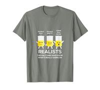 Glass Half Full Half Empty Funny Realists Philosophy T-Shirt, Men, Olive Heather, XX-Large