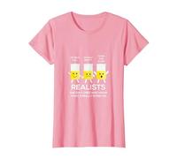 Glass Half Full Half Empty Funny Realists Philosophy T-Shirt, Women, Pink, Medium