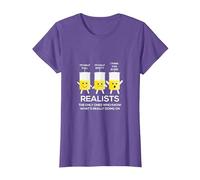 Glass Half Full Half Empty Funny Realists Philosophy T-Shirt, Women, Purple Heather, Medium
