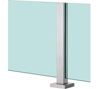 Glass Handrails Stair Spindle, Silver Deck Railing Post for Indoor/Outdoor Balconies and Hallways, 65cm (25.5 in) End Post