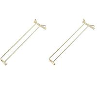Glass Hanger 16 Inch BRASS c/w 3 screws (Pack of 2)