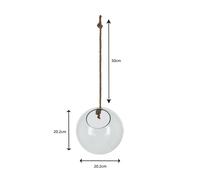 Glass Hanging Ball Planter Small Medium Globe Plant Holder Recycled Home Decor