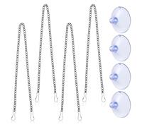 Glass Hanging Chains with Suction Hooks for Secure Picture Frame Display Wall Mounting Accessories Iron Hanging Chains for Skeletons