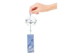 Glass Hanging Wind Bell Japanese Wind Chimes Blue Vintage Decor