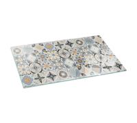 Glass Hearth Burning Stove Floor Place Mosaic Patterns in Tile Shapes 120x60 cm