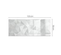 Glass Hearth Plate for Log Burner Abstract Geometric Pattern Square Rectangular
