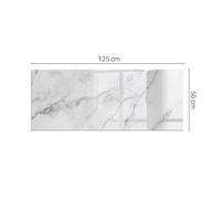 Glass Hearth Plate for Log Burner Marble Pattern With Veins Square Rectangular