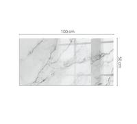 Glass Hearth Plate for Log Burner Marble Pattern With Veins Square Rectangular