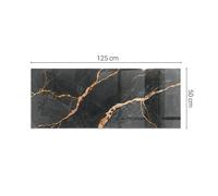 Glass Hearth Plate for Wood Stove Elegant Marble With Veins Square Rectangular
