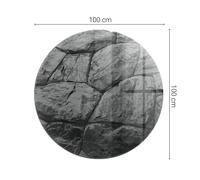Glass Hearth Plate Protector for Stoves and Fireplaces Natural Stone Pattern