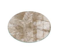 Glass Hearth Protector for Elegant Home Decor Delicate Leaf Patterns 100 cm