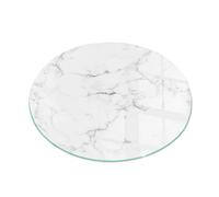 Glass Hearth Protector for Stylish Home Marble Motif with Delicate Veins 100 cm