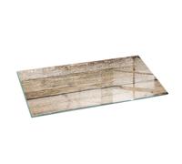 Glass Hearth Protector for Stylish Home Wood Grain in a Natural Style 125x50 cm