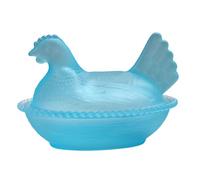 Glass Hen Candy Dish, Decorative Covered Bowl with Lid Crystal Glasses Chicken Shape Candys Jar Snacks Bowl Gift Glass Hen Dish