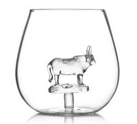 Glass Highland Cow Bar Bespoke Novelty Drinking Glass for Fun Home Bar Display