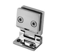 Glass Hinge, Bathroom Clamp Stainless Steel Frameless Pivot Hinges Sturdy and Durable Glass Door Hinges Easy to Install Glass Hinge