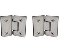 Glass Hinge, Glass Door Hinges 90 Degrees 135 Degrees 180 Degree Bathroom Clip Glass Clamp Frameless Glass Door Wall Hinges 304 Stainless Steel Shower Room Accessories