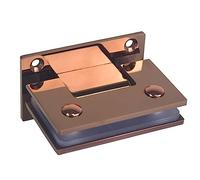 Glass Hinge, Stainless Steel Glass Door Clip 90 Degree Glass Door Cupboard Showcase Cabinet Clamp Bathroom Clip for 8-12 mm Toughened Glass Glass Hinge