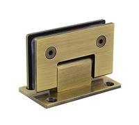 Glass Hinges Glass Door Hinge, 304 Stainless Steel Shower Replacement, 90/135/180 Degree Clamp to Pull The(Gold)