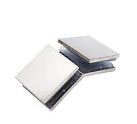 Glass Hinges Set of 2 304 Stainless Steel Shower Screen Hinges, 0/90/135/180 Degree Brackets, 8-12mm Thicnkess Glass, Bathroom Installation(Black Right)