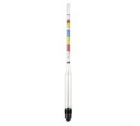 Glass Hydrometer for Home Brewing Beer Wine Cider Kombucha, 3-Stage Specific Gravity ABV Tester with Temperature Correction Conversion Table, Easy-to-Read Gradient Scale, Protective Hard S